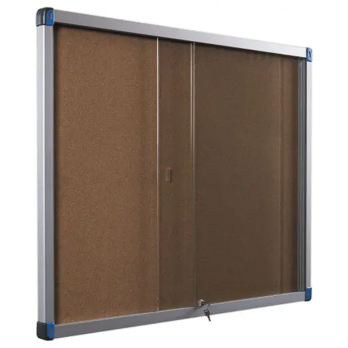 Vitrine d'intérieur - 12 x A4 - Fond liège - VANERUM photo du produit