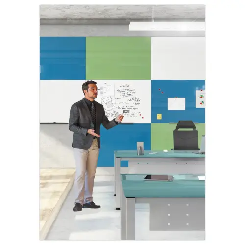 Tableau magn&eacute;tique blanc sans cadre - 100 x 150 cm - Rocada photo du produit