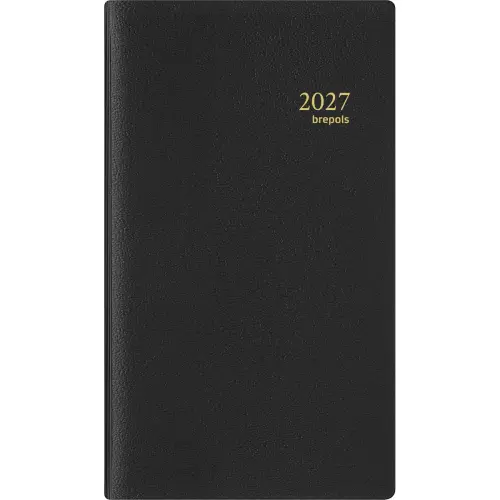 Agenda semainier  Notaplan - 9x16 cm - Noir - Janvier &agrave; d&eacute;cembre - BREPOLS photo du produit