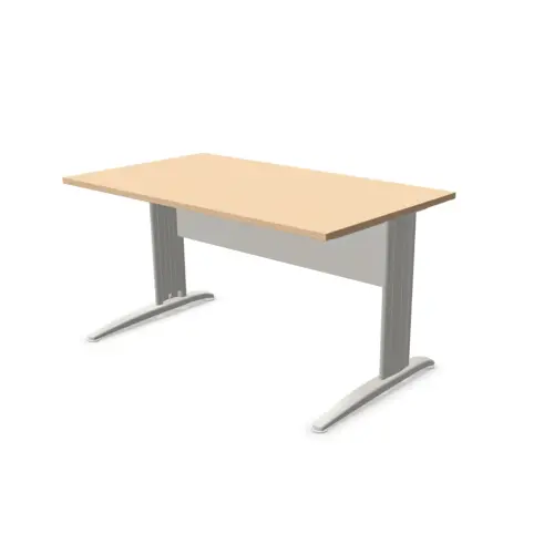 Bureau Buenos Aires - 140 x 80 - Hêtre et pieds aluminium photo du produit