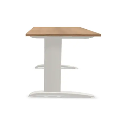Bureau Buenos Aires - 140 x 80 cm - Plateau noyer et pieds aluminium - Fiducial photo du produit