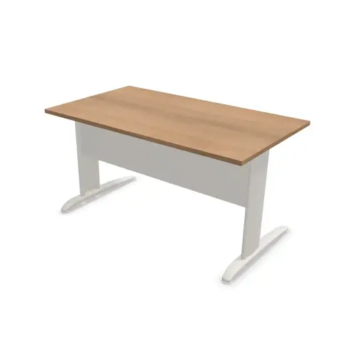 Bureau Buenos Aires - 140 x 80 cm - Plateau noyer et pieds aluminium - Fiducial photo du produit