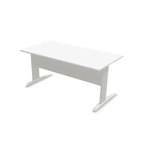 Bureau BUENOS AIRES - Plateau blanc et pieds alu - 160 x 80 cm - Fiducial photo du produit