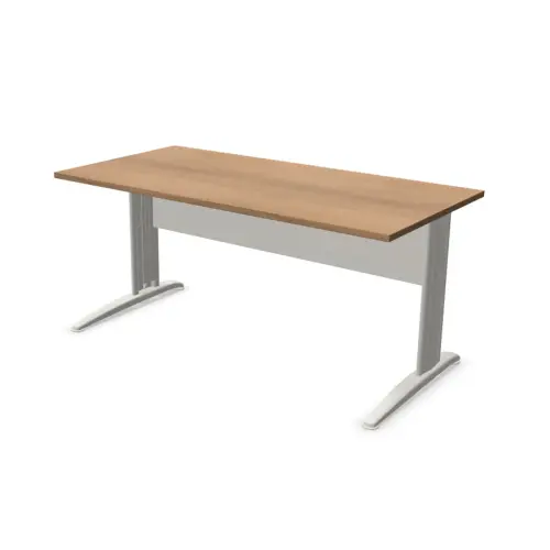 Bureau Buenos Aires - Plateau noyer et pieds alu - 160 x 80 cm - Fiducial photo du produit