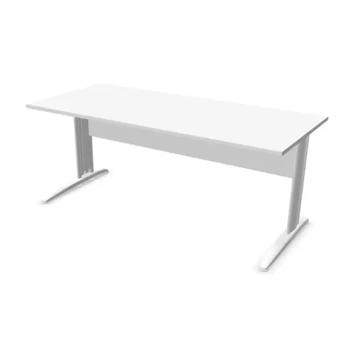 Bureau BUENOS AIRES - blanc et pieds blancs 180x80 cm photo du produit
