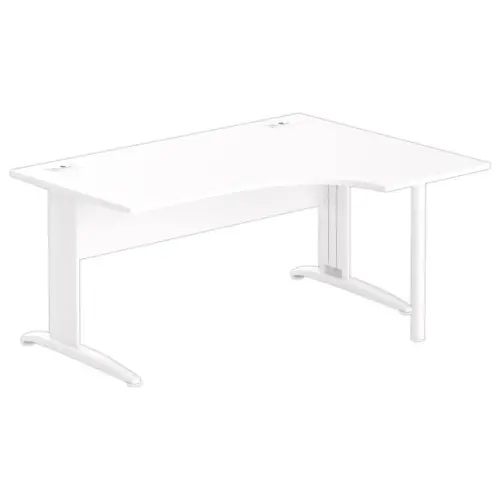 Bureau BUENOS AIRES compact retour à droite blanc/blanc, L160 photo du produit
