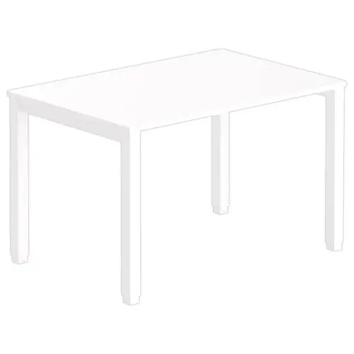 Bureau BRUXELLES 120 x 80 blanc - pieds blancs photo du produit