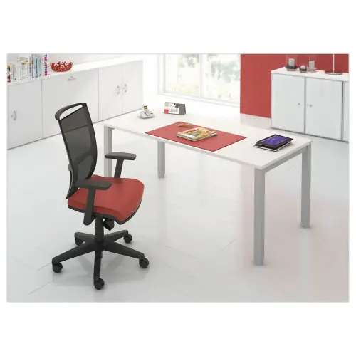 Bureau BRUXELLES 120 x 80 blanc - pieds blancs photo du produit