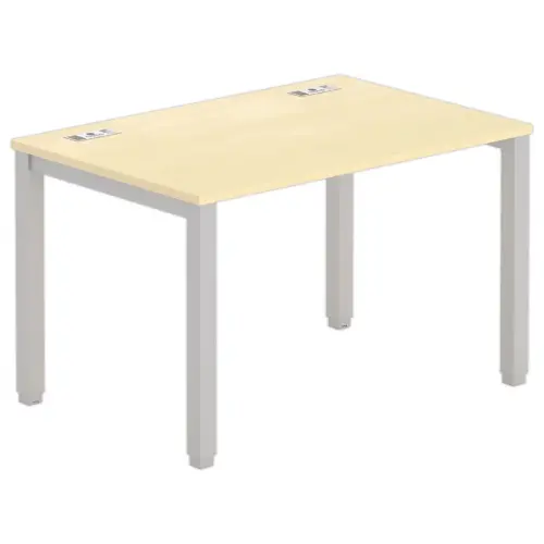 Bureau BRUXELLES 120 x 80 hêtre - pieds aluminium photo du produit