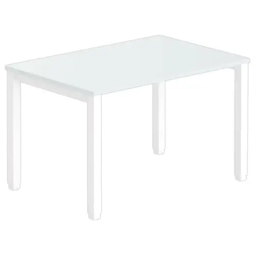 Bureau BRUXELLES 120 x 80 gris - piedsblancs photo du produit