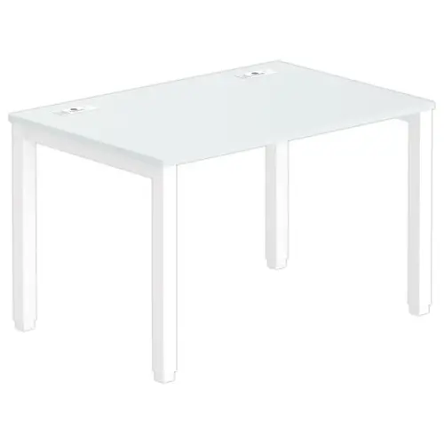 Bureau BRUXELLES 120 x 80 gris - piedsblancs photo du produit