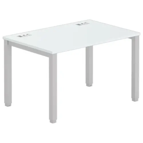 Bureau BRUXELLES 120 x 80 gris - pieds aluminium photo du produit