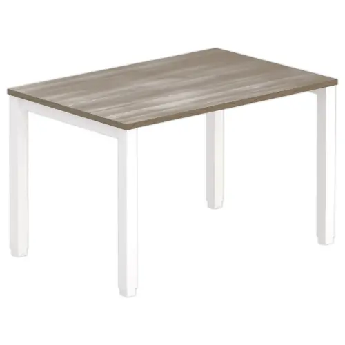 Bureau BRUXELLES 120 x 80 noyer - pieds blancs photo du produit