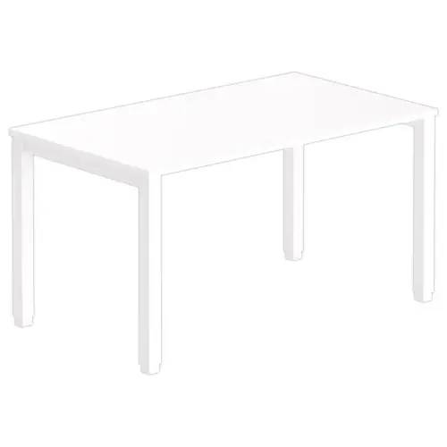 Bureau BRUXELLES 140 x 80 blanc - pieds blancs photo du produit