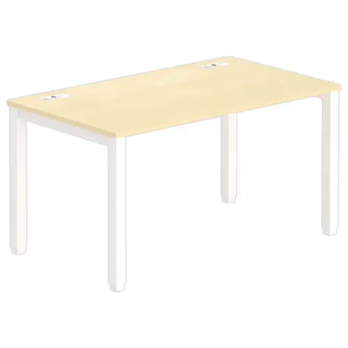 Bureau BRUXELLES 140 x 80 hêtre - pieds blancs photo du produit