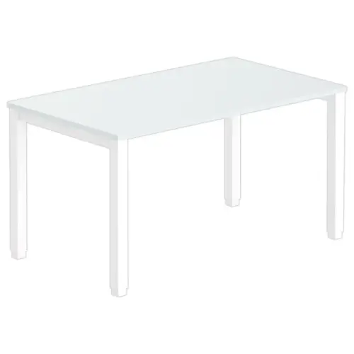 Bureau BRUXELLES 140 x 80 gris - pieds blancs photo du produit