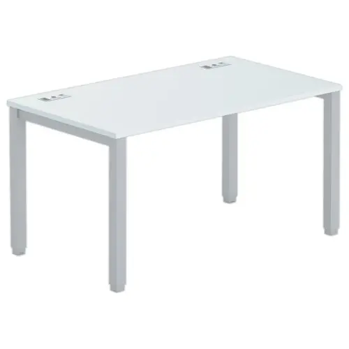 Bureau BRUXELLES 140 x 80 gris - piedsaluminium photo du produit