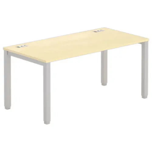 Bureau BRUXELLES 160 x 80 h&ecirc;tre - pieds aluminium photo du produit