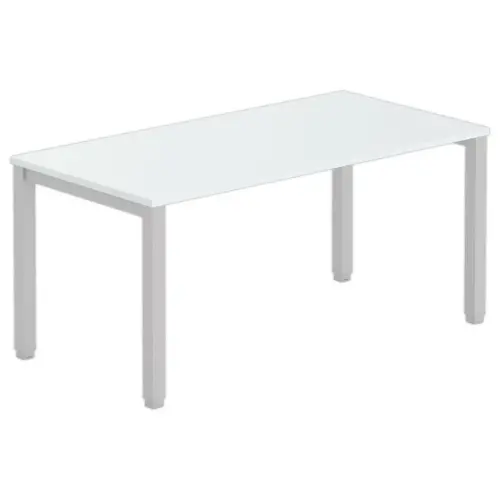 Bureau BRUXELLES 160 x 80 gris - pieds aluminium photo du produit