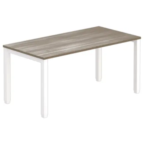 Bureau BRUXELLES 160 x 80 noyer - pieds blancs photo du produit