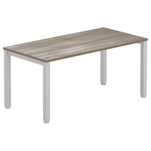 Bureau BRUXELLES 160 x 80 noyer - pieds aluminium photo du produit