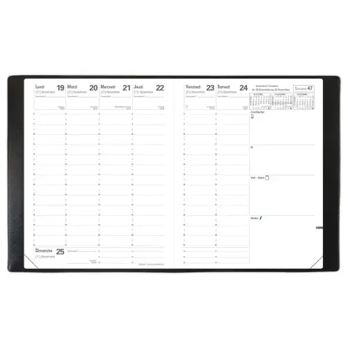 Agenda semainier  Club - 21x27cm - Rouge - Janvier &agrave; d&eacute;cembre - QUO VADIS photo du produit