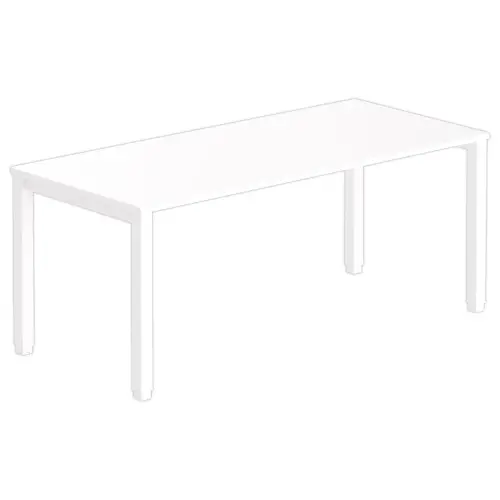 Bureau BRUXELLES 180 x 80 blanc - pieds blancs photo du produit
