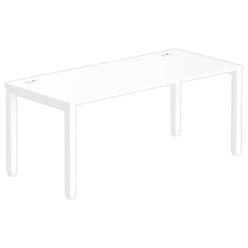 Bureau BRUXELLES 180 x 80 blanc - pieds blancs photo du produit