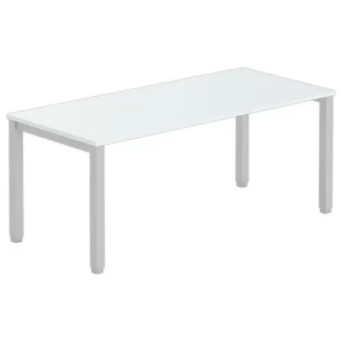 Bureau BRUXELLES 180 x 80 gris - pieds aluminium photo du produit