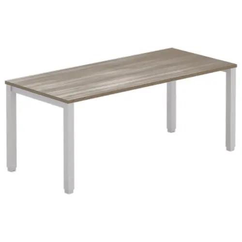 Bureau BRUXELLES 180 x 80 noyer - pieds aluminium photo du produit