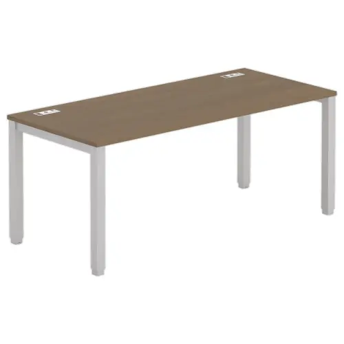 Bureau BRUXELLES 180 x 80 noyer - pieds aluminium photo du produit