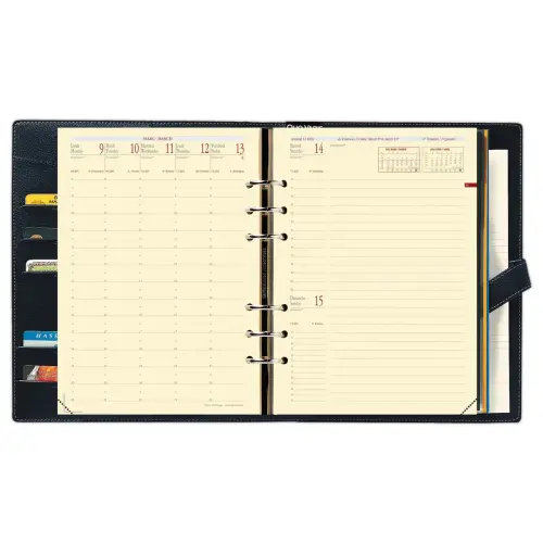 Organiseur  Timer 21 Prestige - 19,5x23,5 cm - Noir - Septembre &agrave; septembre - QUO VADIS photo du produit