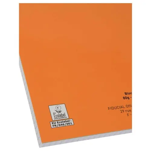 Bloc FIDUCIAL orange A4, 80 feuilles, 5x5, 80g photo du produit