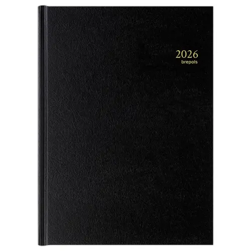 Agenda journalier noir Bremax 1 - 21 x 29 cm - BREPOLS photo du produit