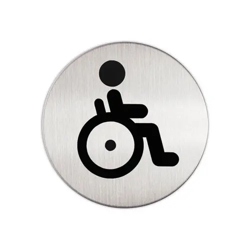 Plaque de porte ronde - Pictogramme PMR - DURABLE photo du produit