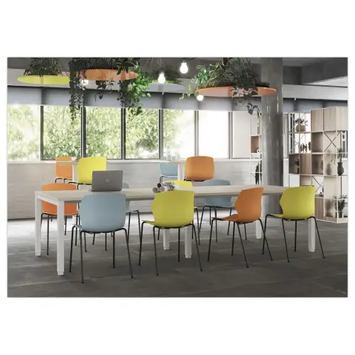 Table modulaire rectangulaire 120 x 60blanc / noir photo du produit