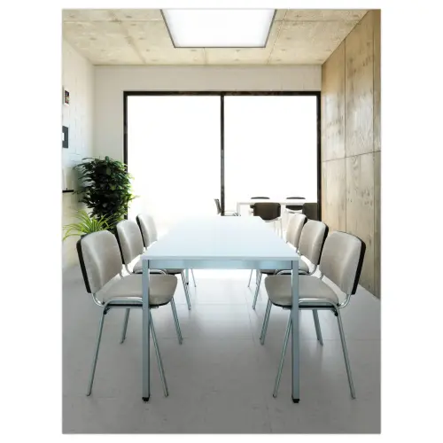 Table modulaire rectangulaire 120 x 60blanc / noir photo du produit
