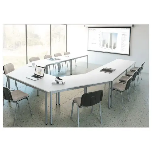 Table modulaire rectangulaire 120 x 60blanc / noir photo du produit