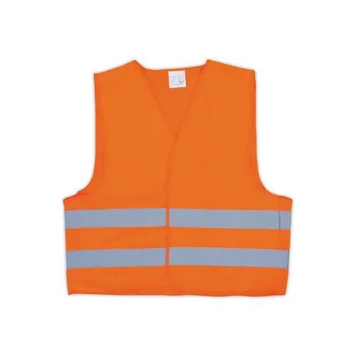 Gilet de sécurité orange - 2 bandes réfléchissantes - Protection du corps