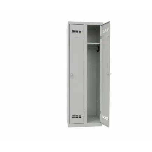 Vestiaire industrie propre 2 colonnes H.180 x L.60 cm Gris. photo du produit