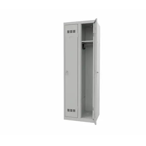 Vestiaire industrie propre 2 colonnes H.180 x L.60 cm Gris. photo du produit