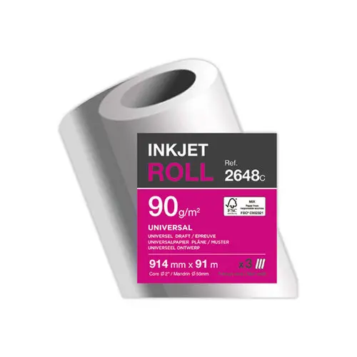 3 Rouleaux de papier non couch&eacute; Clairefontaine  0.914 X 91 m - 90g photo du produit