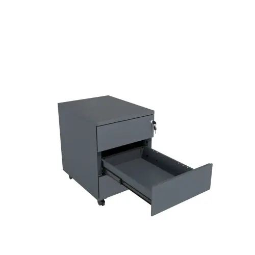 Caisson mobile en m&eacute;tal - 3 tiroirs - Anthracite photo du produit