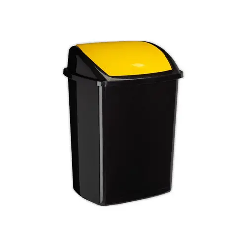 Poubelle à couvercle basculant jaune 50 litres - CEP photo du produit