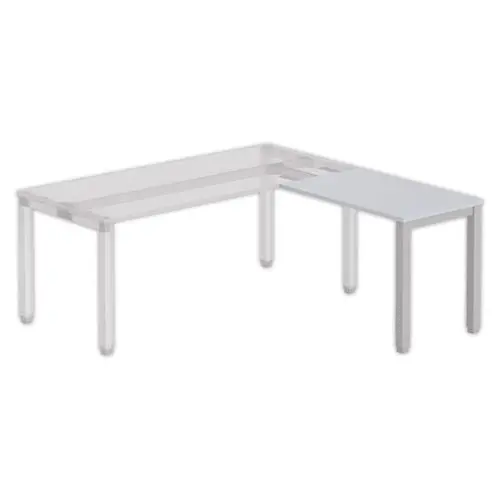 Retour BRUXELLES 98 x 60 plateau gris - pieds alu photo du produit