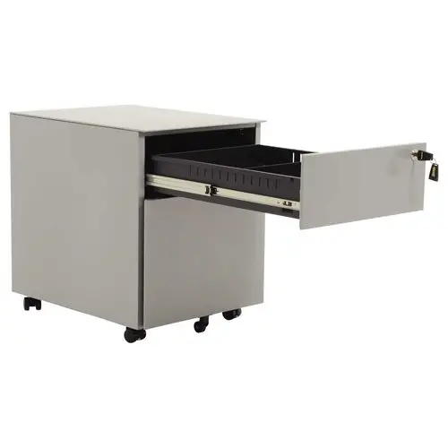 Caisson mobile en métal 2 tiroirs aluminium monté photo du produit