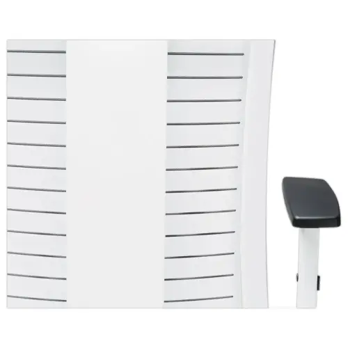 Siège de bureau synchrone NAVIGO - Noir & blanc - Accotoirs 2D montés photo du produit