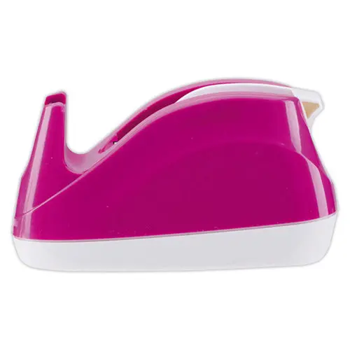 Dévidoir lesté pour rouleaux adhésifs 33 m x 19 mm - Rose - FIDUCIAL photo du produit