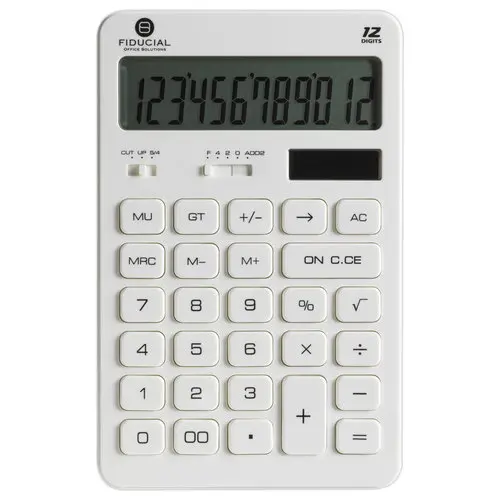 Calculatrice de bureau FIDUCIAL M12 couleur - 12 chiffres blanc photo du produit