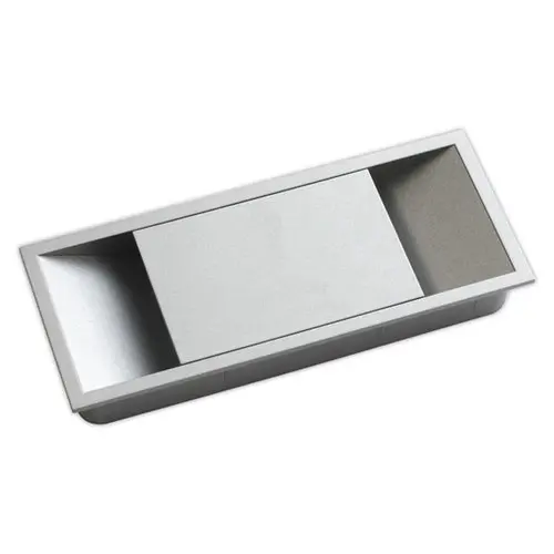 Passe-câbles rectangulaire gris. Obturateur photo du produit